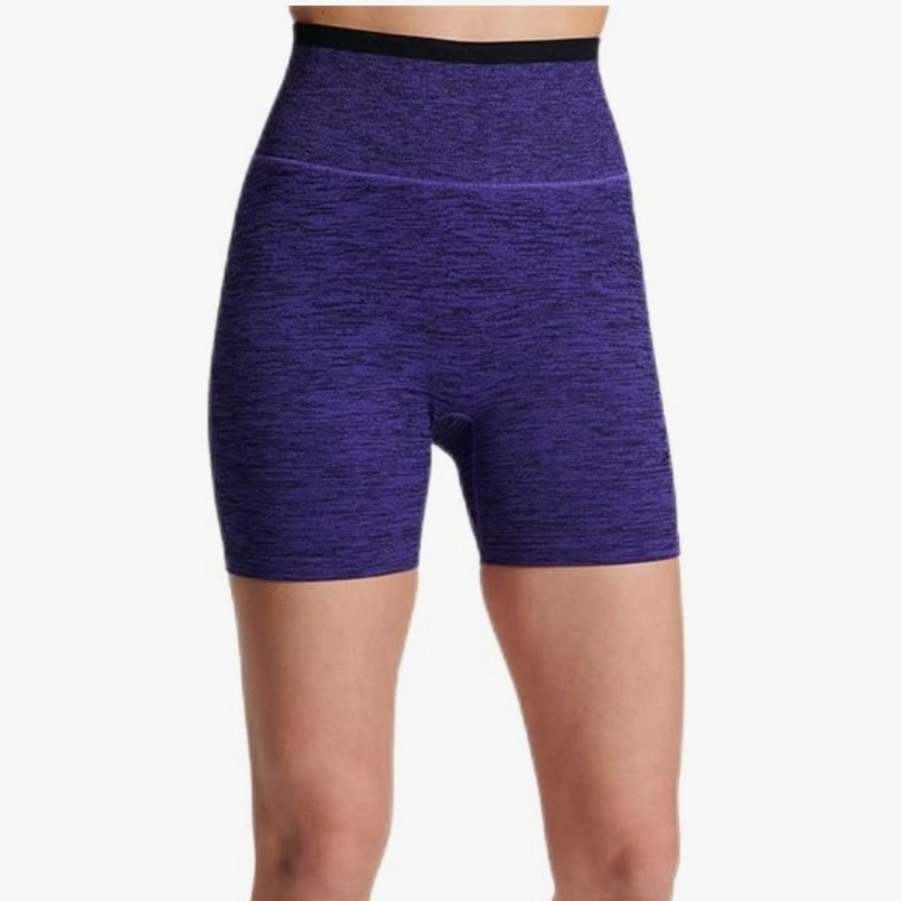 Peloton Bike Shorts Size M Purple/Black Heather